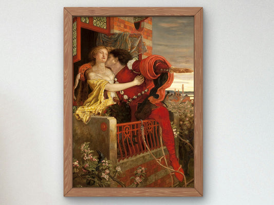 Romeo and Juliet by Ford Madox Brown 1869, Wall Art Print, Fine Art Reproduction, Museum Quality Decor, Poster