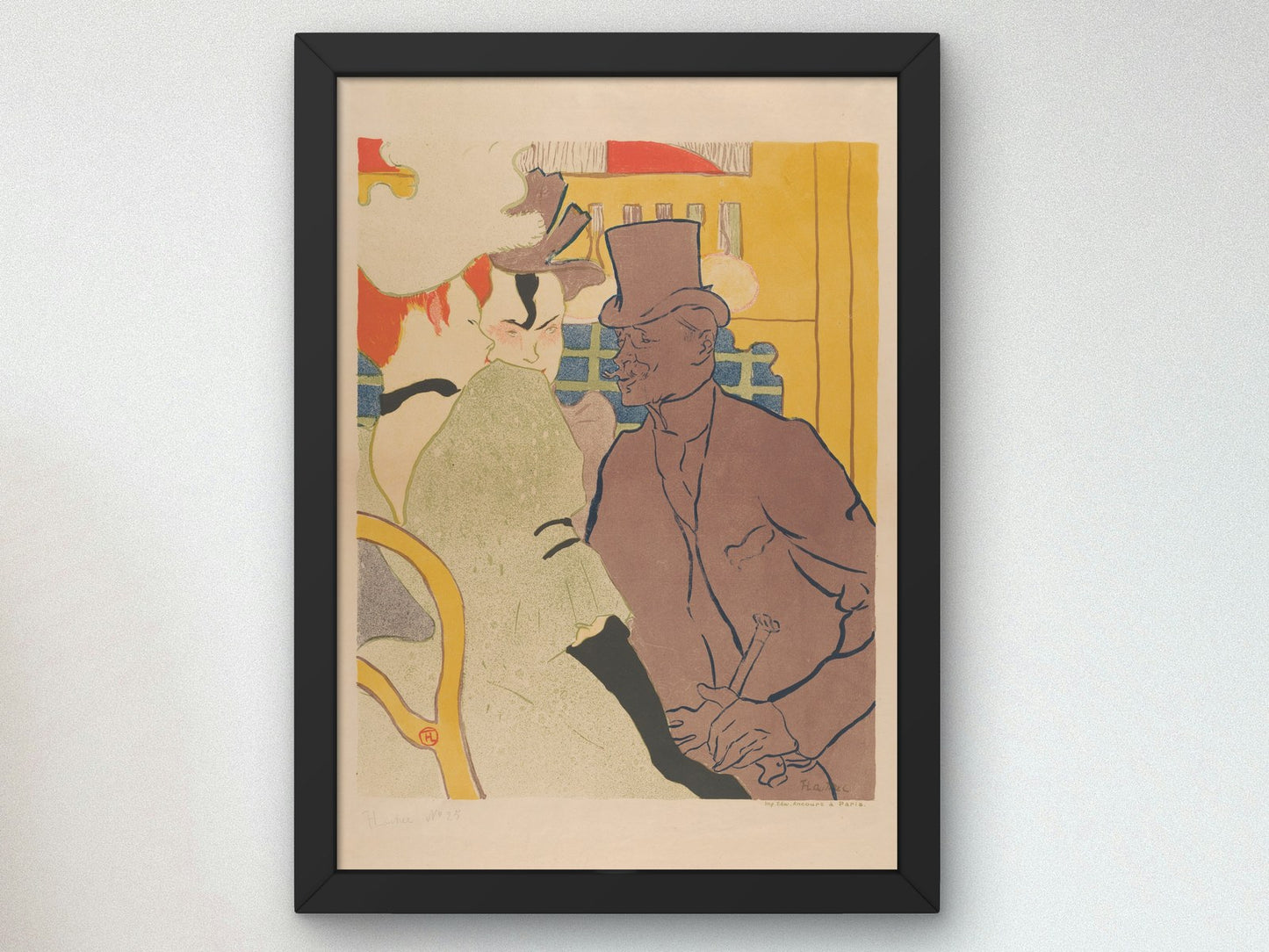 The Englishman at the Moulin Rouge by Henri de Toulouse Lautrec 1892, Wall Art Print, Fine Art Reproduction, Museum Quality Decor, Poster