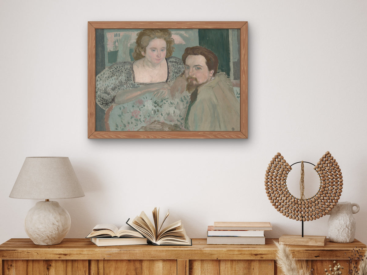 Portrait de Marthe et Maurice by Maurice Denis 1896, Wall Art Print, Fine Art Reproduction, Museum Quality Decor, Poster
