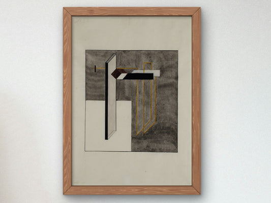 Study for Proun 4B by El Lissitzky 1920, Wall Art Print, Fine Art Reproduction, Museum Quality Decor, Poster