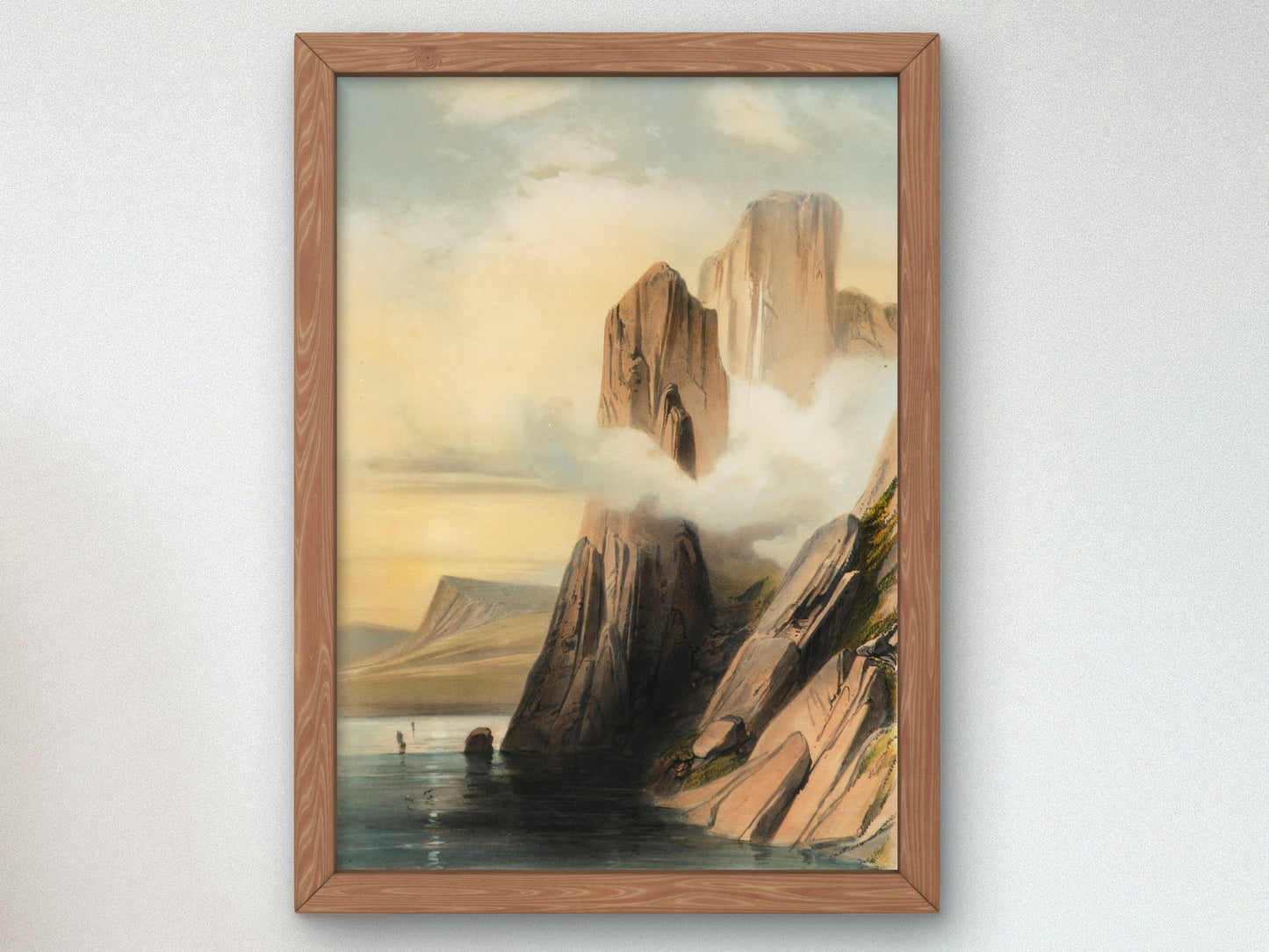 Rocher au sud de la baie de la corne au cap nord by Émile Lassalle, Wall Art Print, Fine Art Reproduction, Museum Quality Decor, Poster