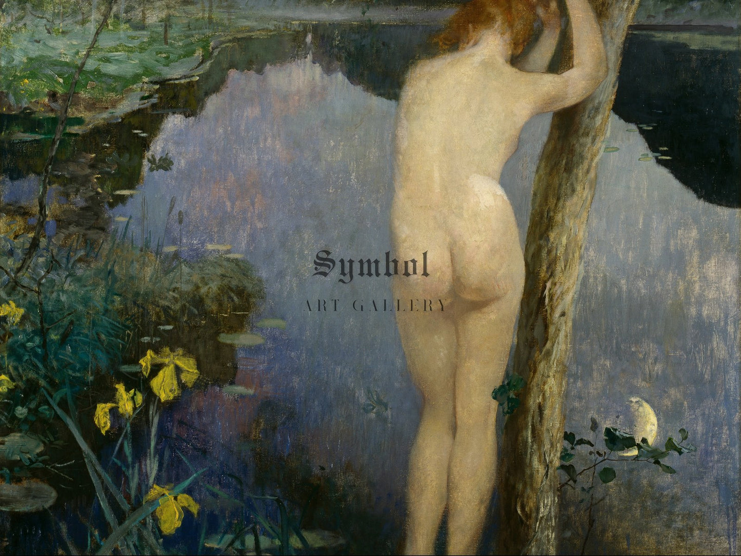 Nocturne by Eilif Peterssen 1887, Wall Art Print, Fine Art Reproduction, Museum Quality Decor, Poster