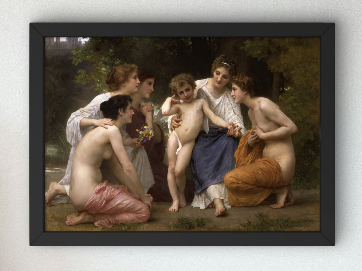 Admiration by William Bouguereau 1897, Wall Art Print, Fine Art Reproduction, Museum Quality Decor, Poster