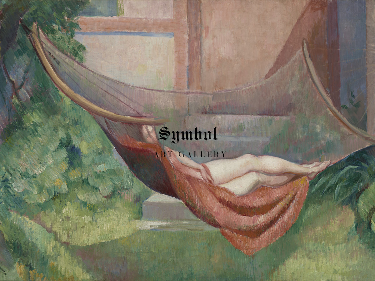 Woman in the Hammock by Ángel Zárraga, Wall Art Print, Fine Art Reproduction, Museum Quality Decor, Poster