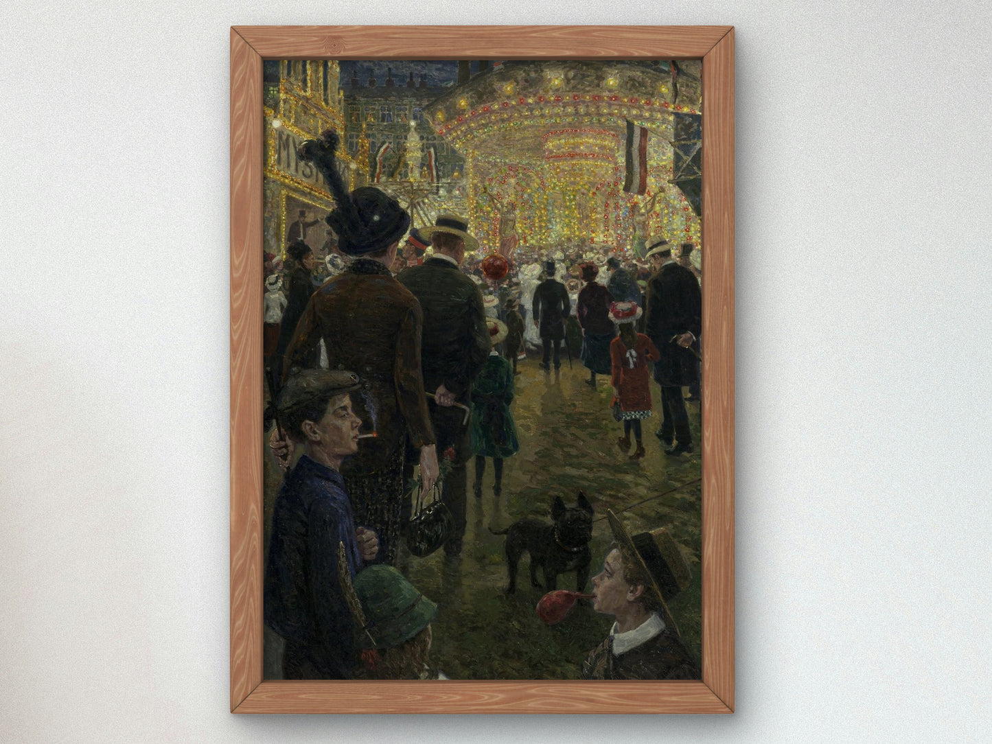Berliner Rummelplatz by Hans Baluschek 1914, Wall Art Print, Fine Art Reproduction, Museum Quality Decor, Poster