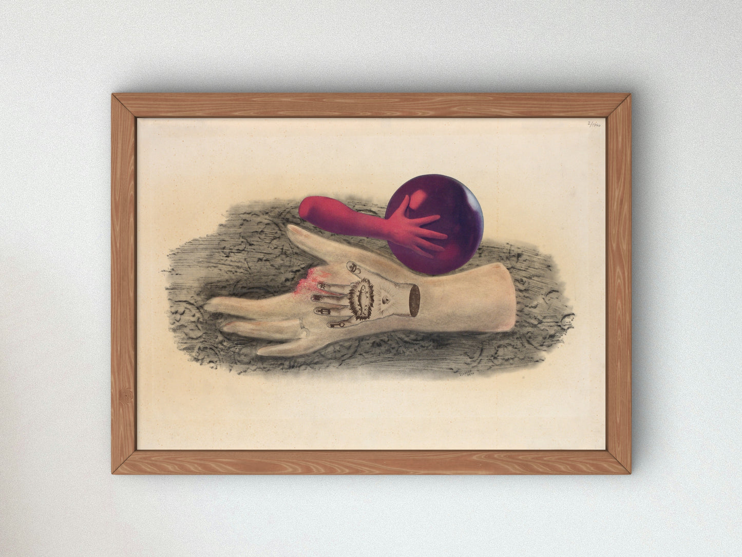 Hand by Jindřich Štyrský 1940, Wall Art Print, Fine Art Reproduction, Museum Quality Decor, Poster