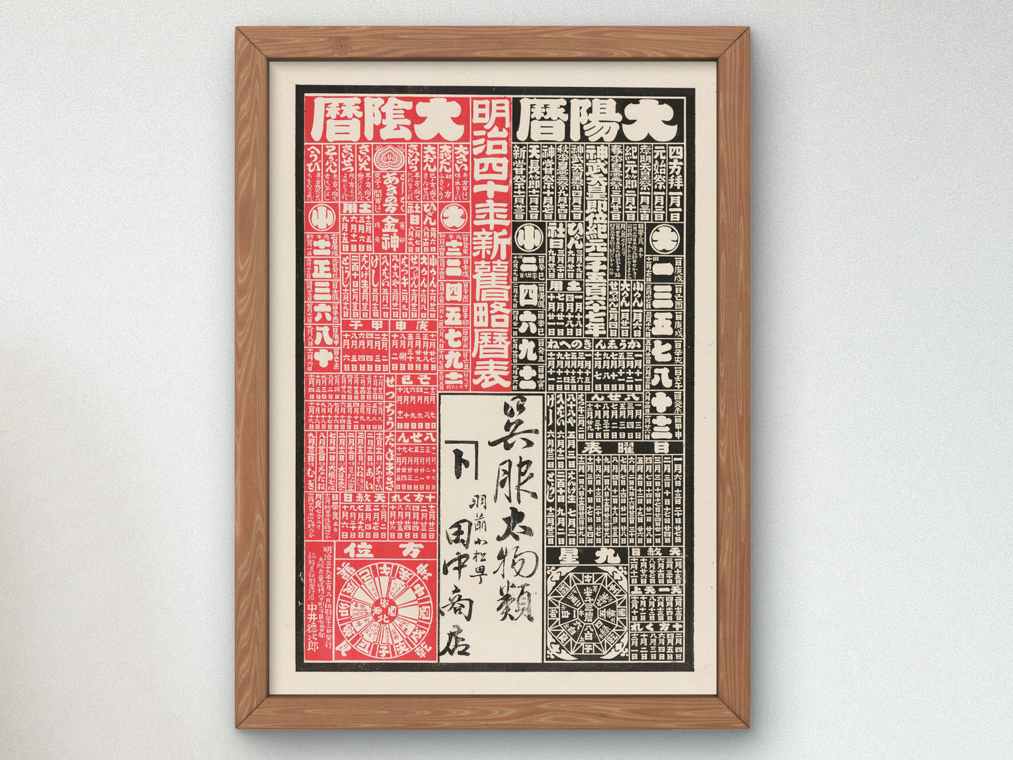 Ad for Tanaka Shoten Kimono Shop by Tokujiro Nakai 1907, Wall Art Print, Fine Art Reproduction, Museum Quality Decor, Poster