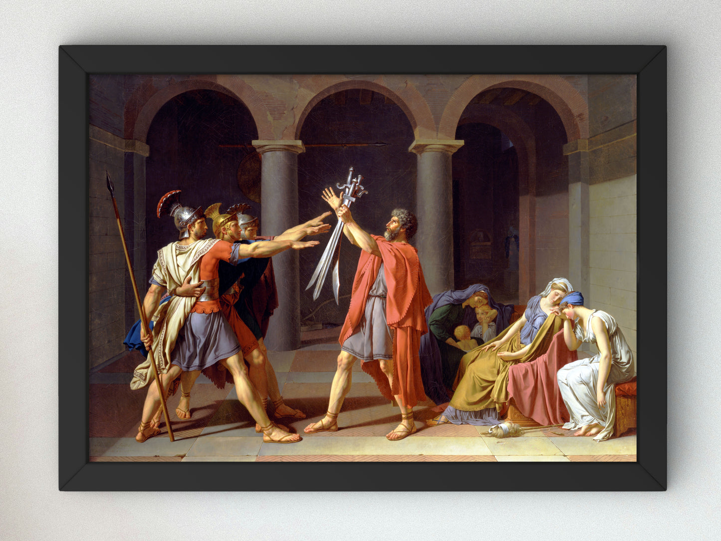 The Oath of the Horatii by Jacques Louis David 1786, Wall Art Print, Fine Art Reproduction, Museum Quality Decor, Poster