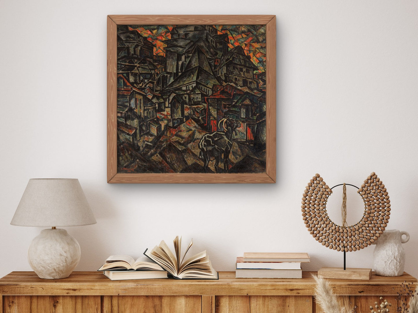 Destruction of the Ghetto Kiev by Abraham Anshelovich Manievich 1919, Wall Art Print, Fine Art Reproduction, Museum Quality Decor, Poster