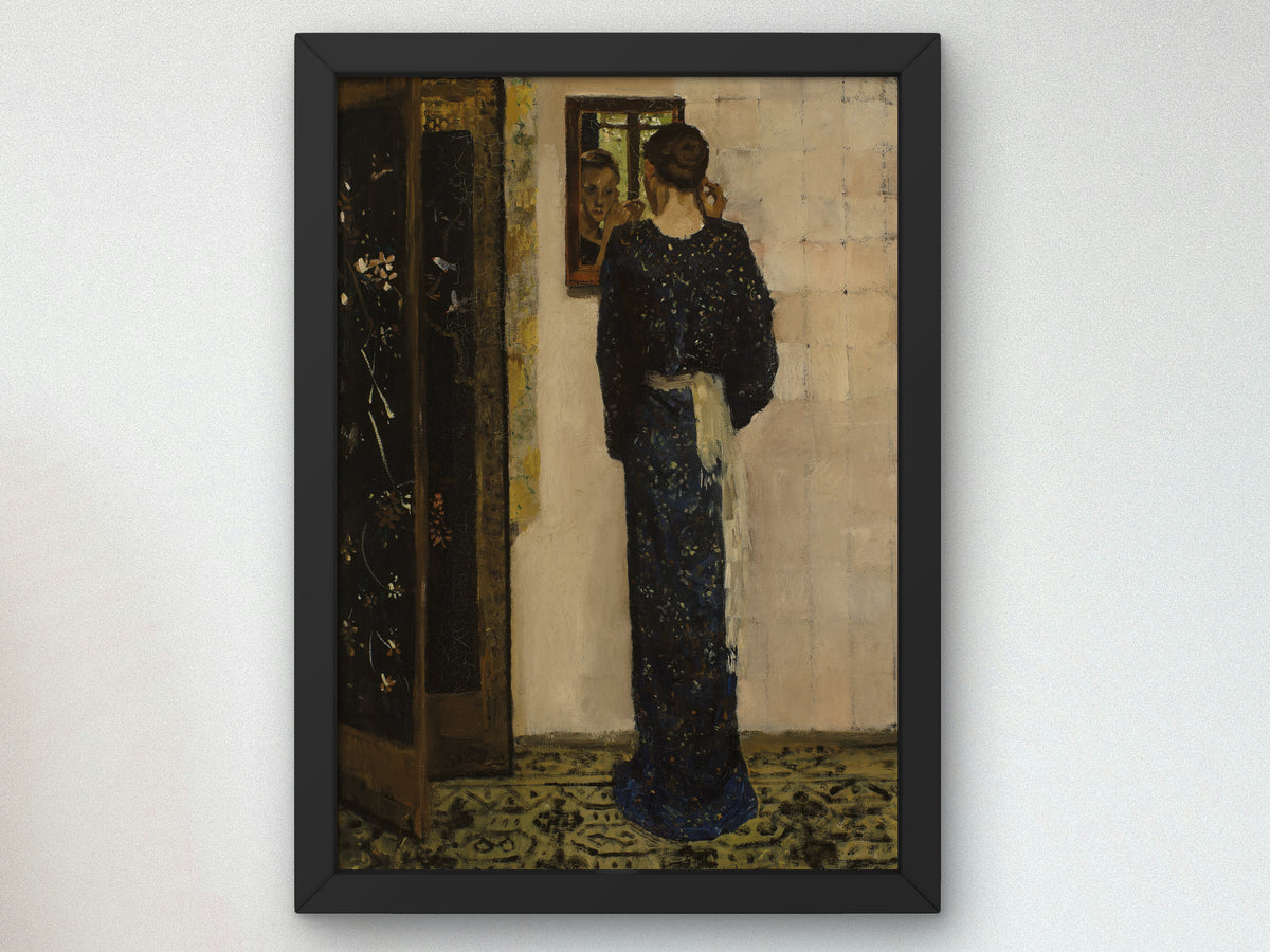 The Earring by George Hendrik Breitner 1893, Wall Art Print, Fine Art Reproduction, Museum Quality Decor, Poster