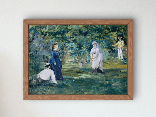 A Game of Croquet by Édouard Manet 1873, Wall Art Print, Fine Art Reproduction, Museum Quality Decor, Poster