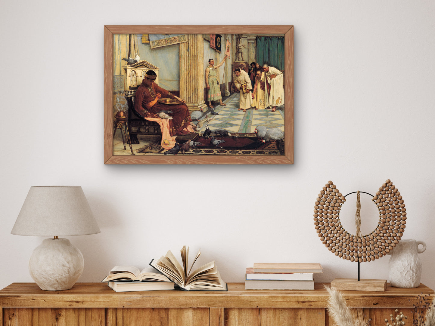 The Favourites of the Emperor Honorius by John William Waterhouse 1875, Wall Art Print, Fine Art Reproduction, Museum Quality Decor, Poster