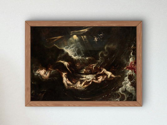 Hero and Leander by Peter Paul Rubens 1604, Wall Art Print, Fine Art Reproduction, Museum Quality Decor, Poster