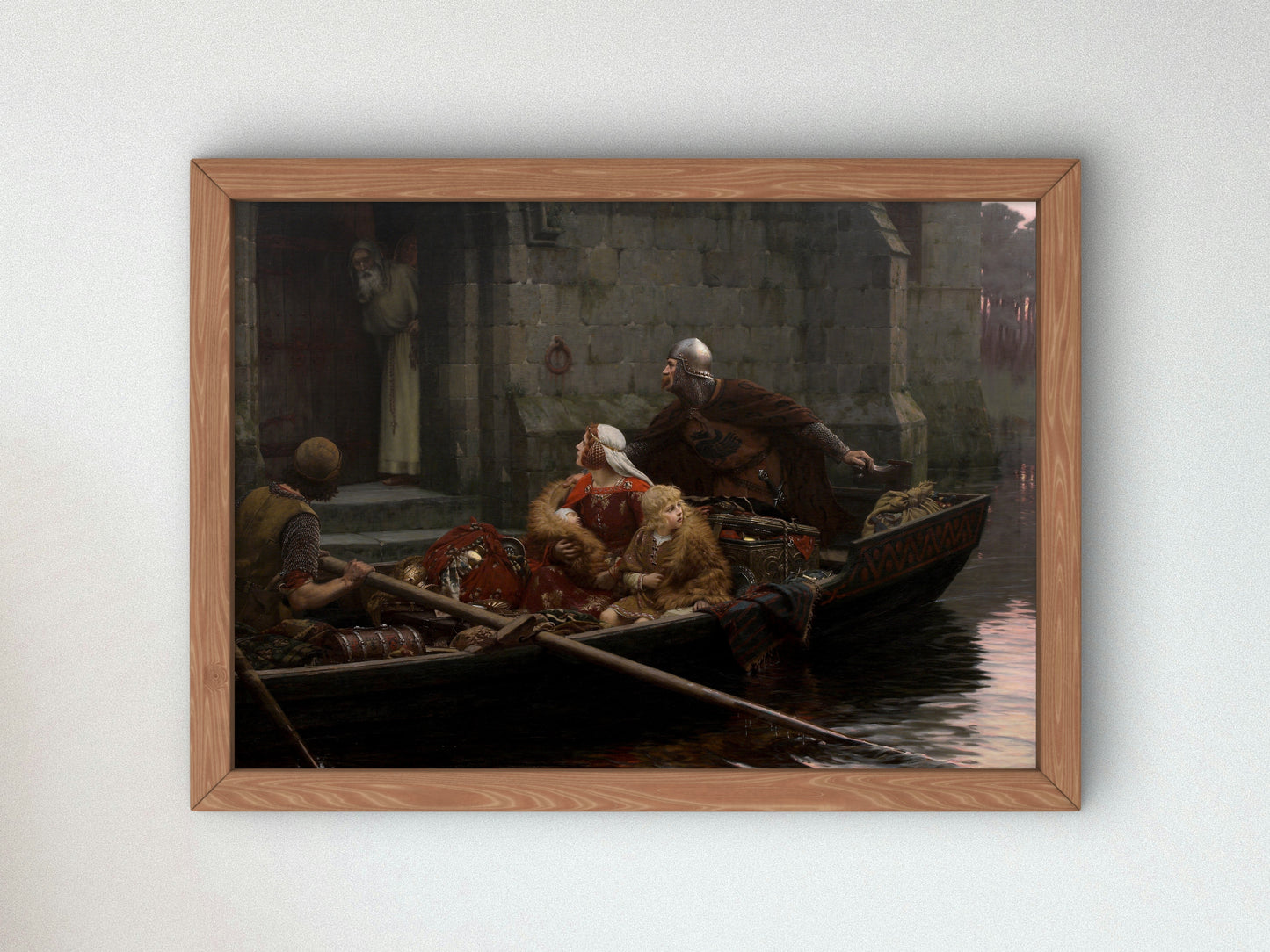 In Time Of Peril by Edmund Blair Leighton, Wall Art Print, Fine Art Reproduction, Museum Quality Decor, Poster