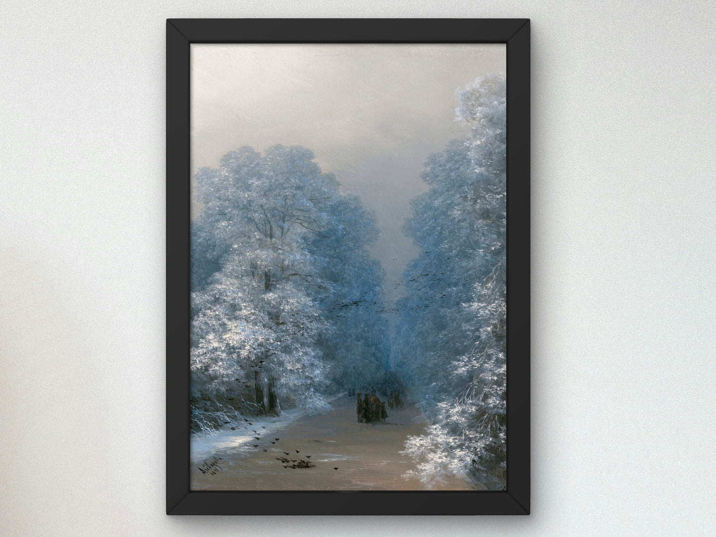 Winter Landscape by Ivan Konstantinovich Aivazovsky 1876, Wall Art Print, Fine Art Reproduction, Museum Quality Decor, Poster