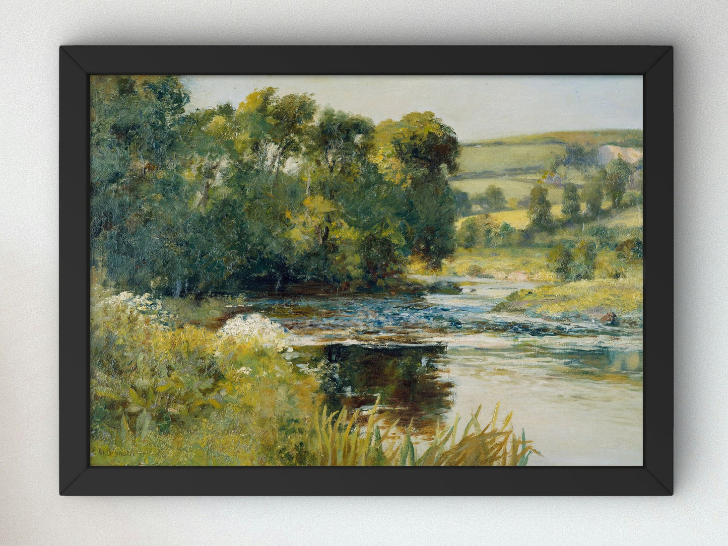 Streamside by Edward Mitchell Bannister 1870, Wall Art Print, Fine Art Reproduction, Museum Quality Decor, Poster