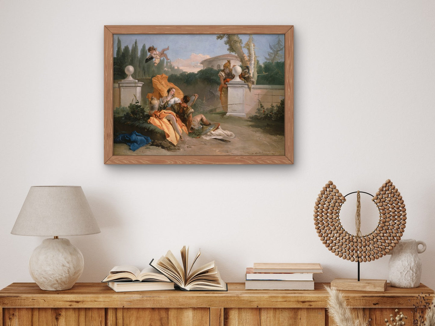 Rinaldo and Armida in Her Garden by Giovanni Battista Tiepolo 1742, Wall Art Print, Fine Art Reproduction, Museum Quality Decor, Poster