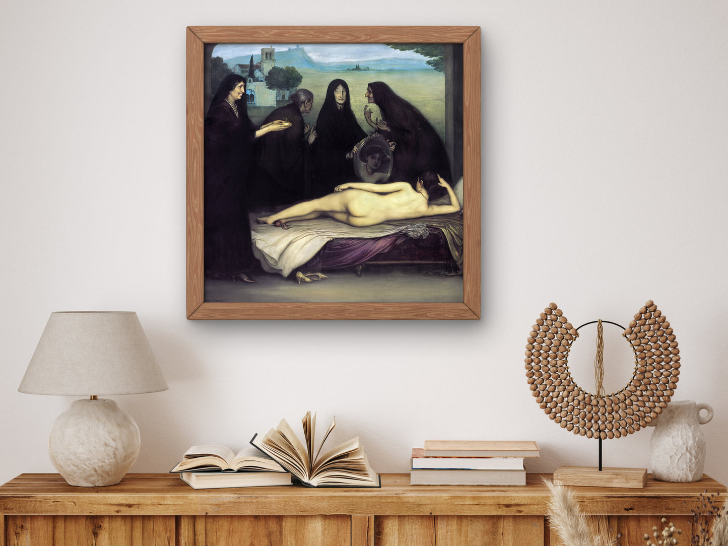The Sin by Julio Romero de Torres 1914, Wall Art Print, Fine Art Reproduction, Museum Quality Decor, Poster