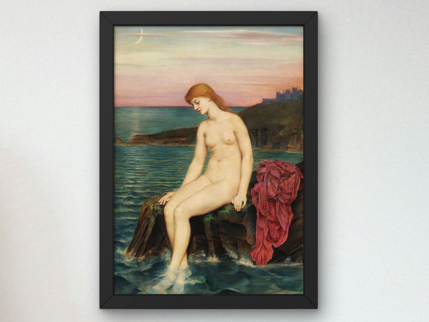 The Little Sea Maid by Evelyn De Morgan 1880, Wall Art Print, Fine Art Reproduction, Museum Quality Decor, Poster