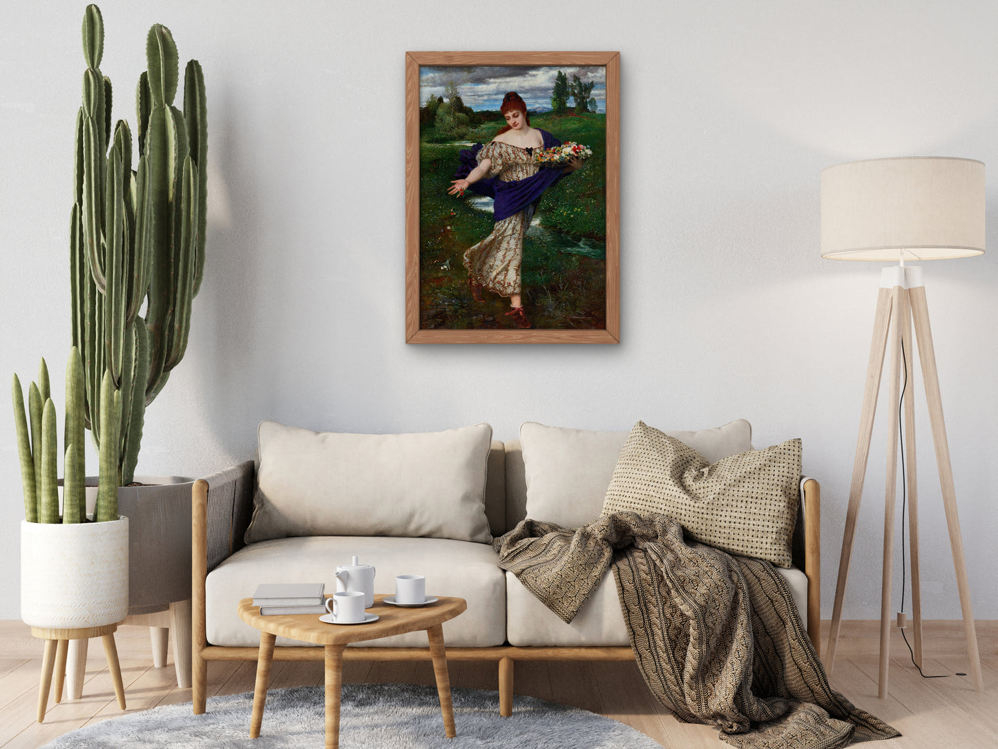 Flora, Scattering Flowers by Arnold Böcklin 1875, Wall Art Print, Fine Art Reproduction, Museum Quality Decor, Poster
