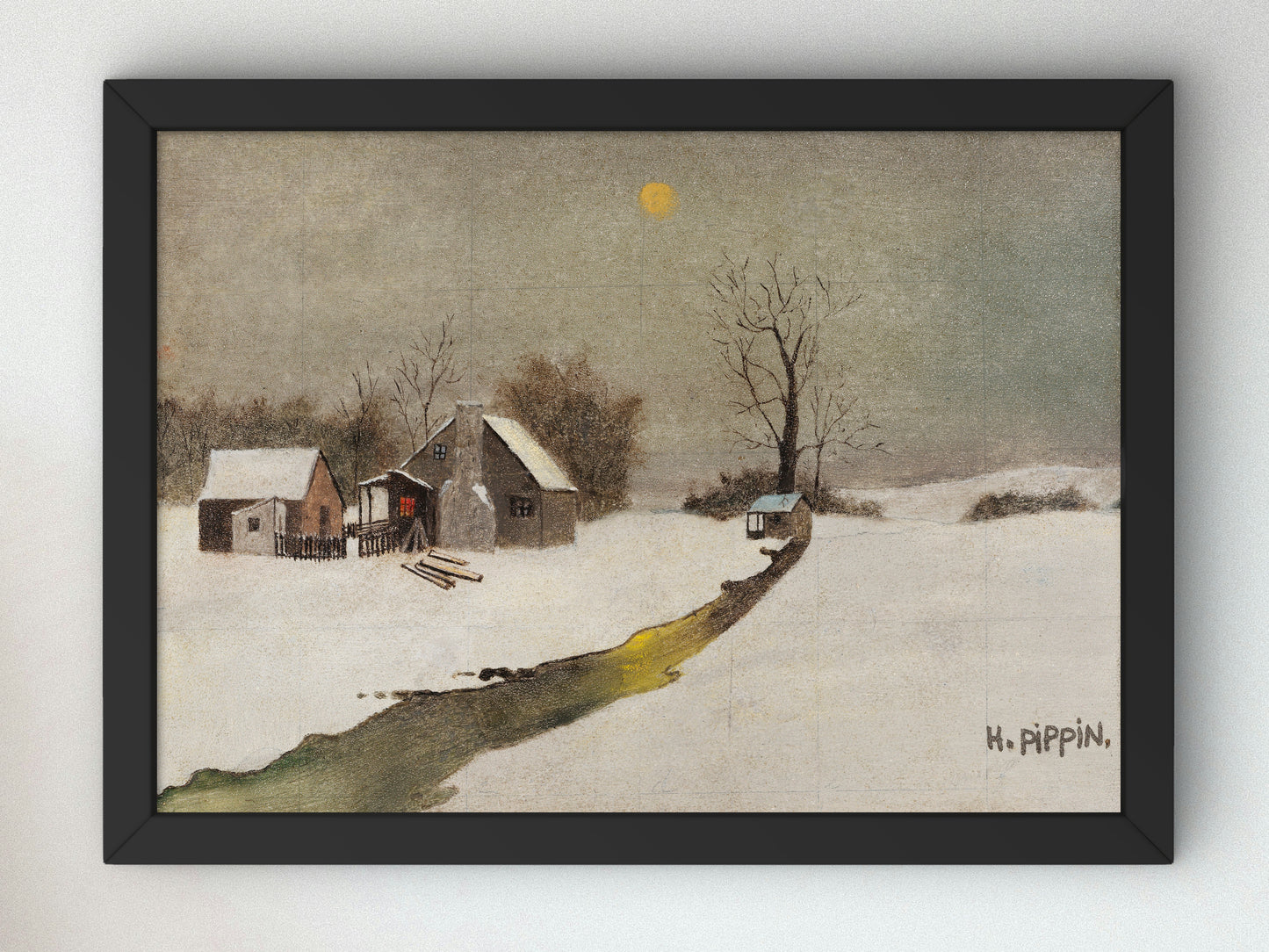 Winter Landscape by Horace Pippin 1940, Wall Art Print, Fine Art Reproduction, Museum Quality Decor, Poster