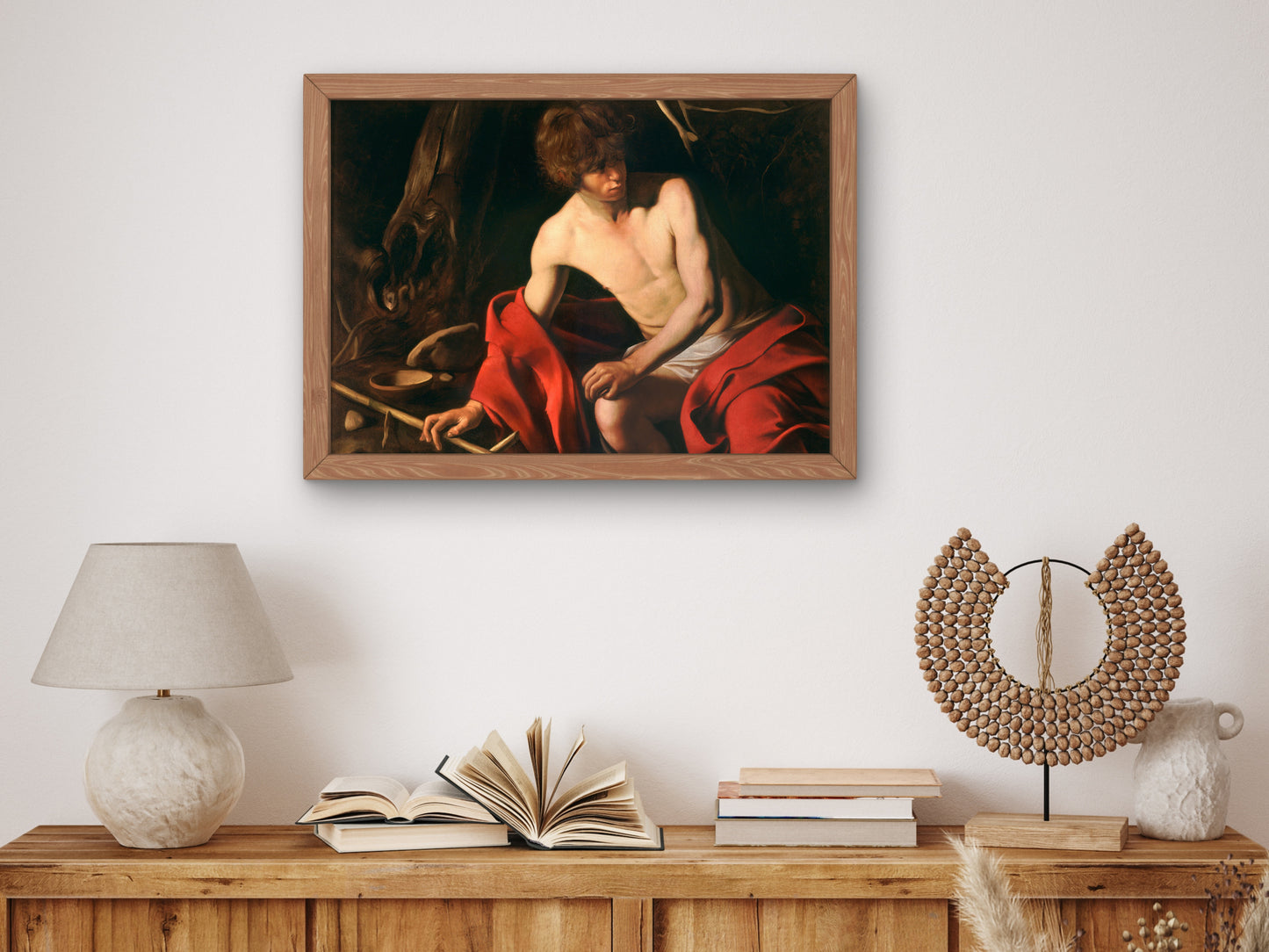 Saint John the Baptist by Caravaggio 1603, Wall Art Print, Fine Art Reproduction, Museum Quality Decor, Poster