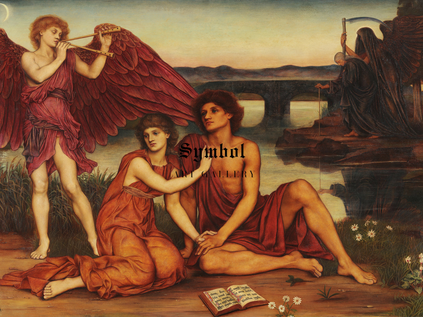 Love's Passing by Evelyn De Morgan 1883, Wall Art Print, Fine Art Reproduction, Museum Quality Decor, Poster