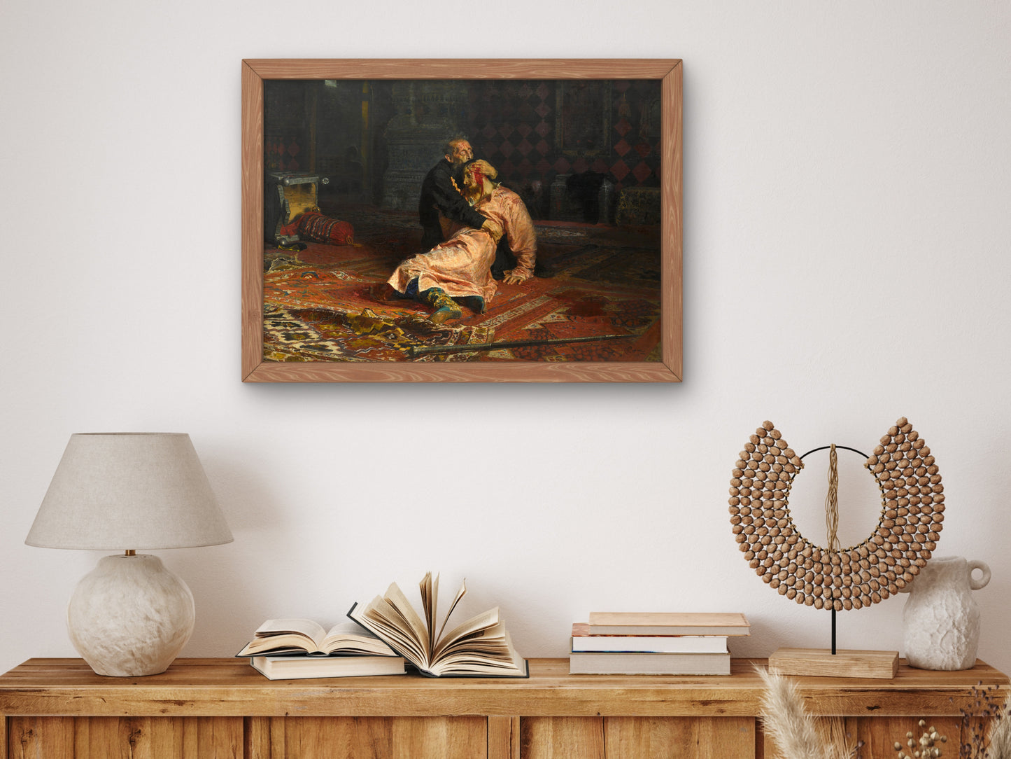 Ivan the Terrible and His Son by Ilya Repin 1885, Wall Art Print, Fine Art Reproduction, Museum Quality Decor, Poster