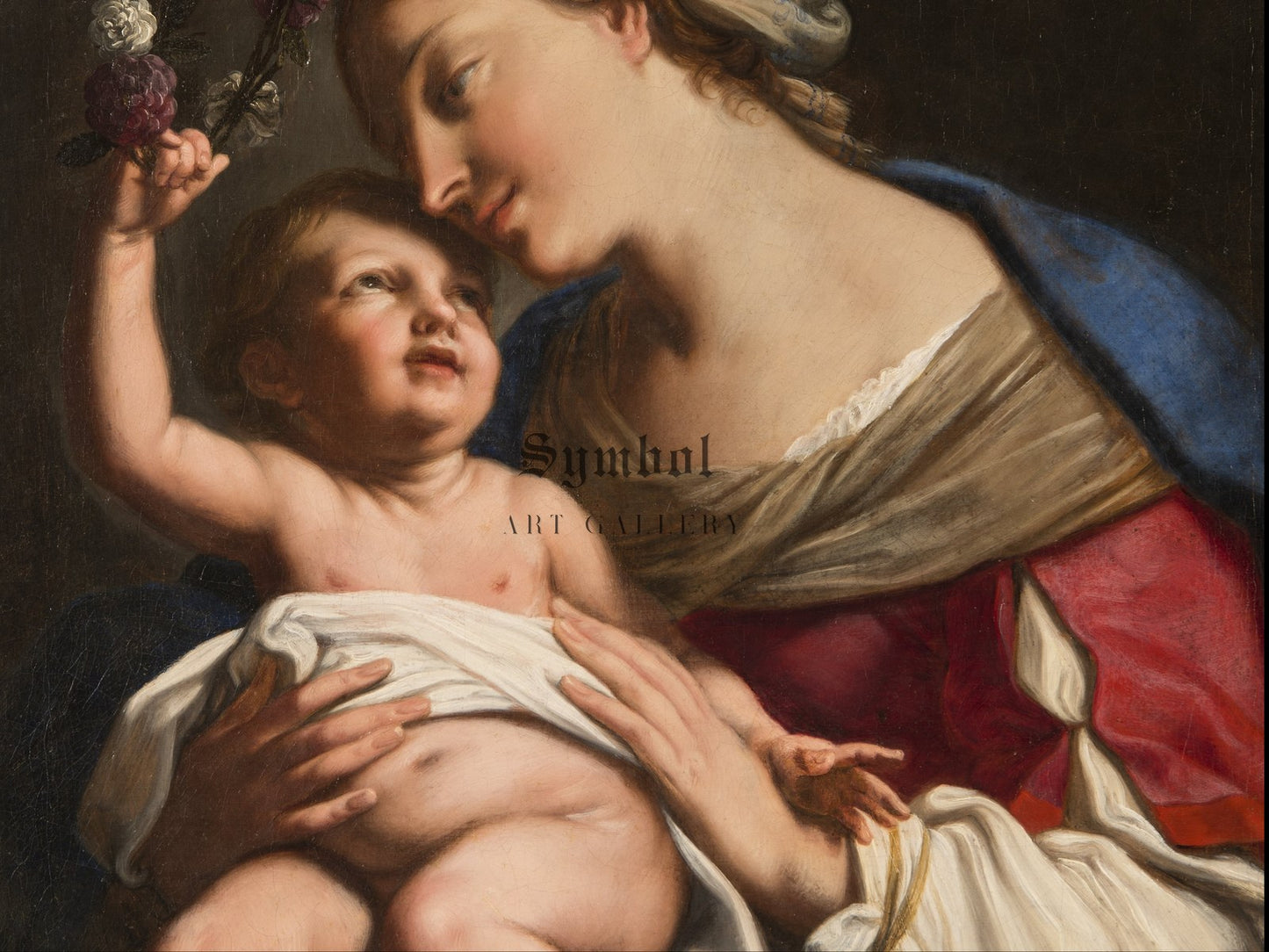 Virgin and Child by Elisabetta Sirani 1663, Wall Art Print, Fine Art Reproduction, Museum Quality Decor, Poster