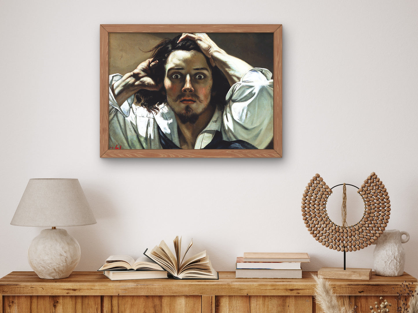 Desperate Man by Gustave Courbet 1843, Wall Art Print, Fine Art Reproduction, Museum Quality Decor, Poster