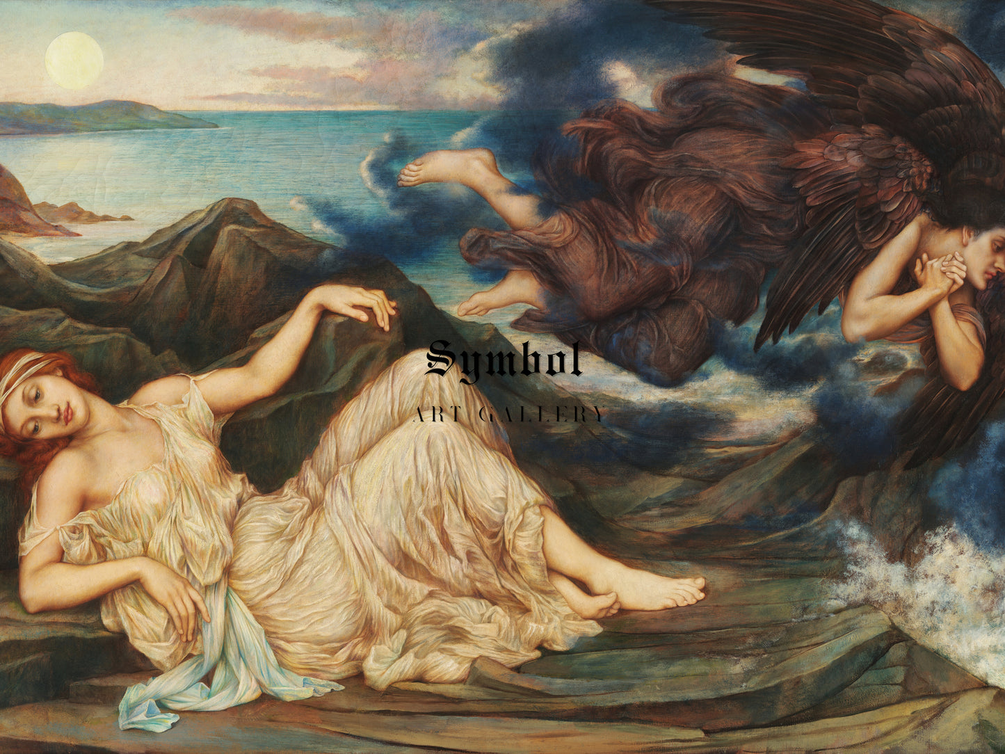 Port After Stormy Seas by Evelyn De Morgan 1905, Wall Art Print, Fine Art Reproduction, Museum Quality Decor, Poster