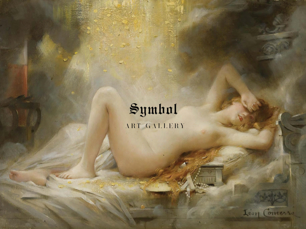 Danae by Léon François Comerre 1876, Wall Art Print, Fine Art Reproduction, Museum Quality Decor, Poster