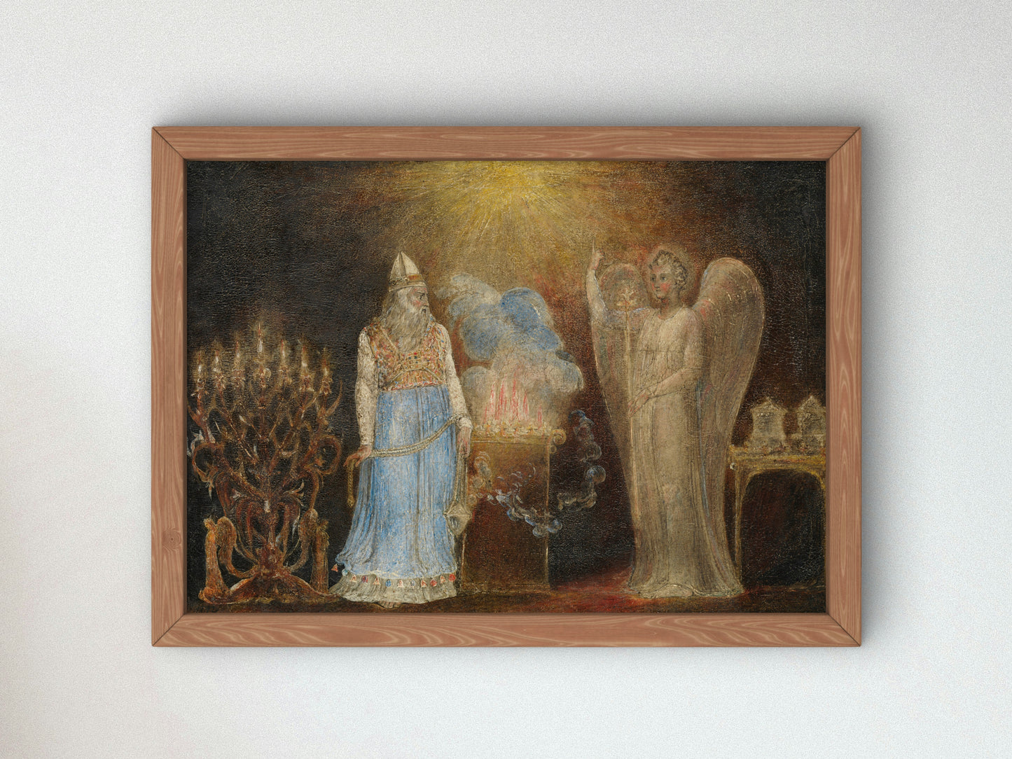 The Angel Appearing to Zacharias by William Blake 1800, Wall Art Print, Fine Art Reproduction, Museum Quality Decor, Poster
