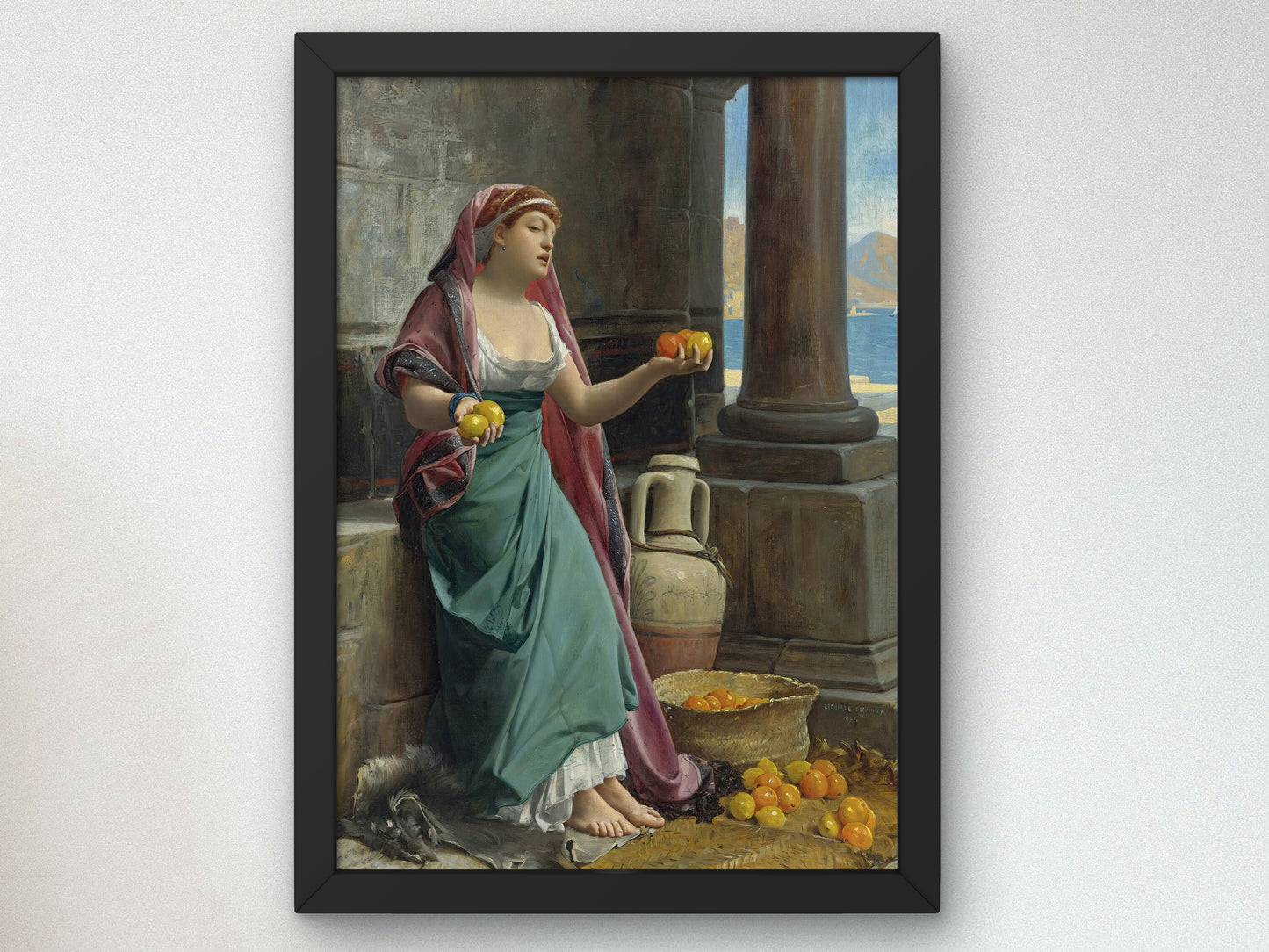 The Citrus Seller by Jean Lecomte du Nouÿ 1878, Wall Art Print, Fine Art Reproduction, Museum Quality Decor, Poster