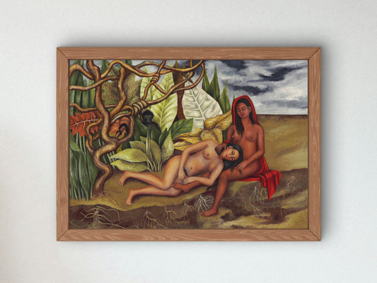 Two Nudes in the Forest by Frida Kahlo 1939, Wall Art Print, Fine Art Reproduction, Museum Quality Decor, Poster