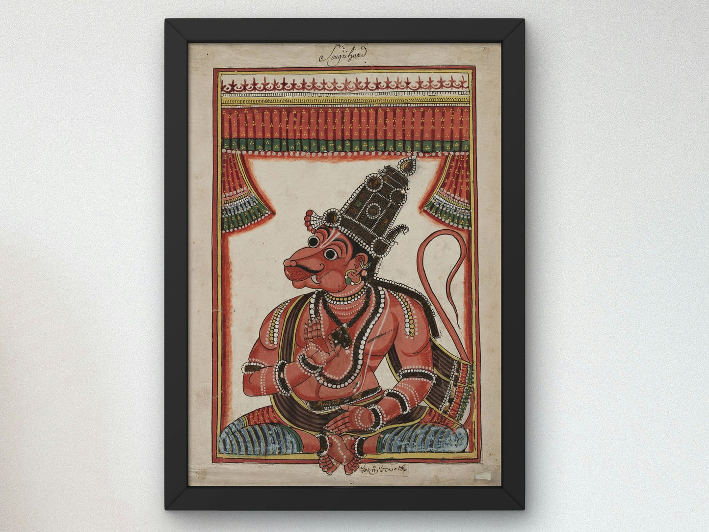 Sugriva by Unknown Indian artist 1720, Wall Art Print, Fine Art Reproduction, Museum Quality Decor, Poster