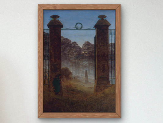 The Cemetery by Caspar David Friedrich 1825, Wall Art Print, Fine Art Reproduction, Museum Quality Decor, Poster