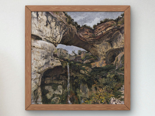 Veja Bridge in Lessinia Veronese by Ettore Beraldini 1924, Wall Art Print, Fine Art Reproduction, Museum Quality Decor, Poster