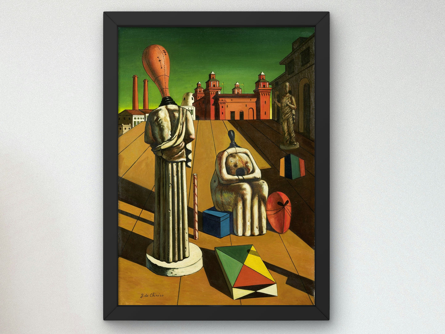 The Disturbing Muses by Giorgio de Chirico 1955, Wall Art Print, Fine Art Reproduction, Museum Quality Decor, Poster