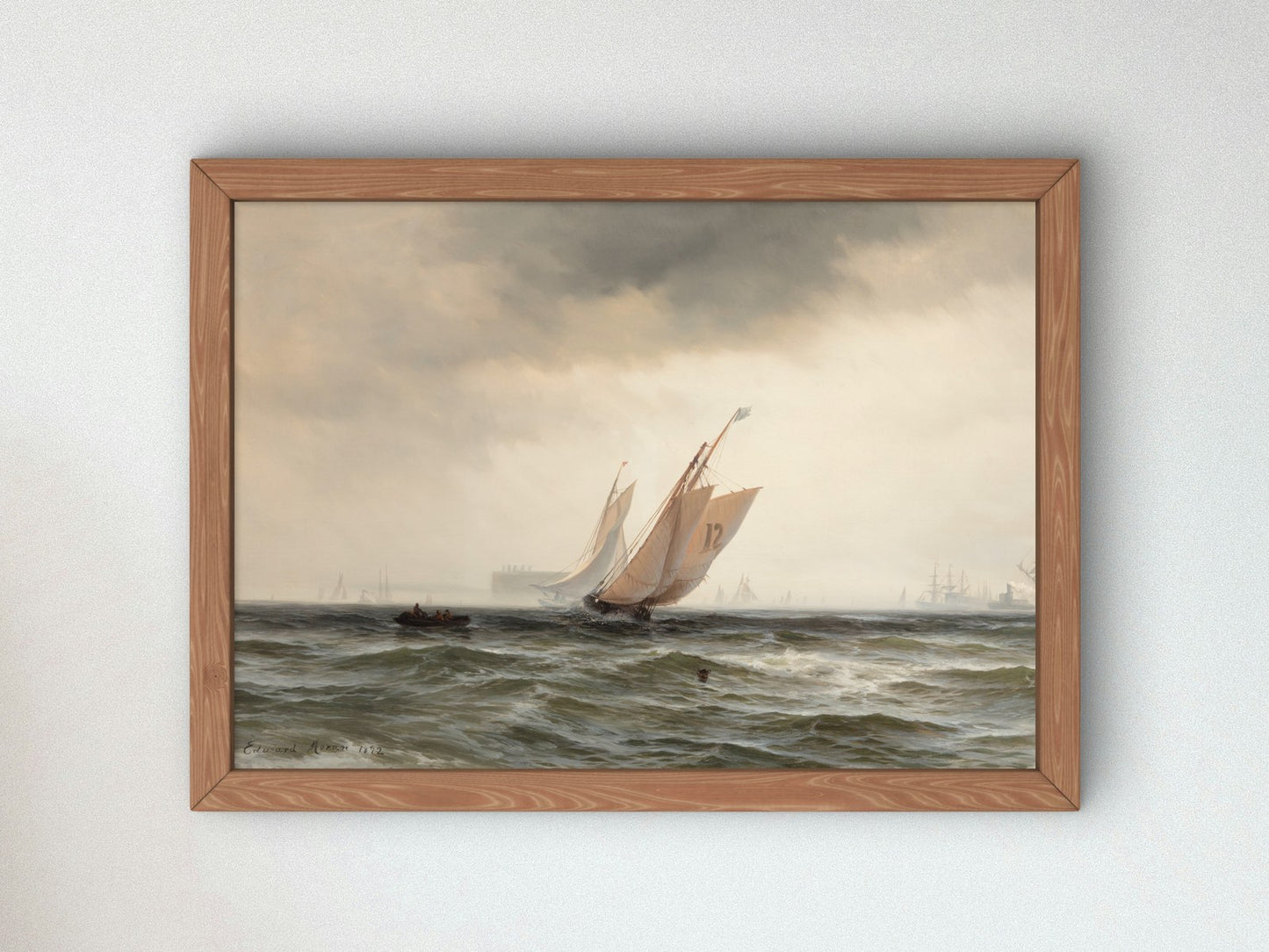 New York Harbor by Edward Moran 1872, Wall Art Print, Fine Art Reproduction, Museum Quality Decor, Poster