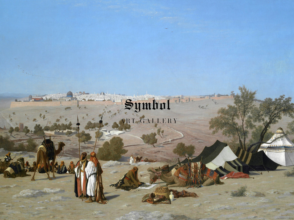 Jerusalem from the Mount of Olives by Charles Théodore Frère 1880, Wall Art Print, Fine Art Reproduction, Museum Quality Decor, Poster