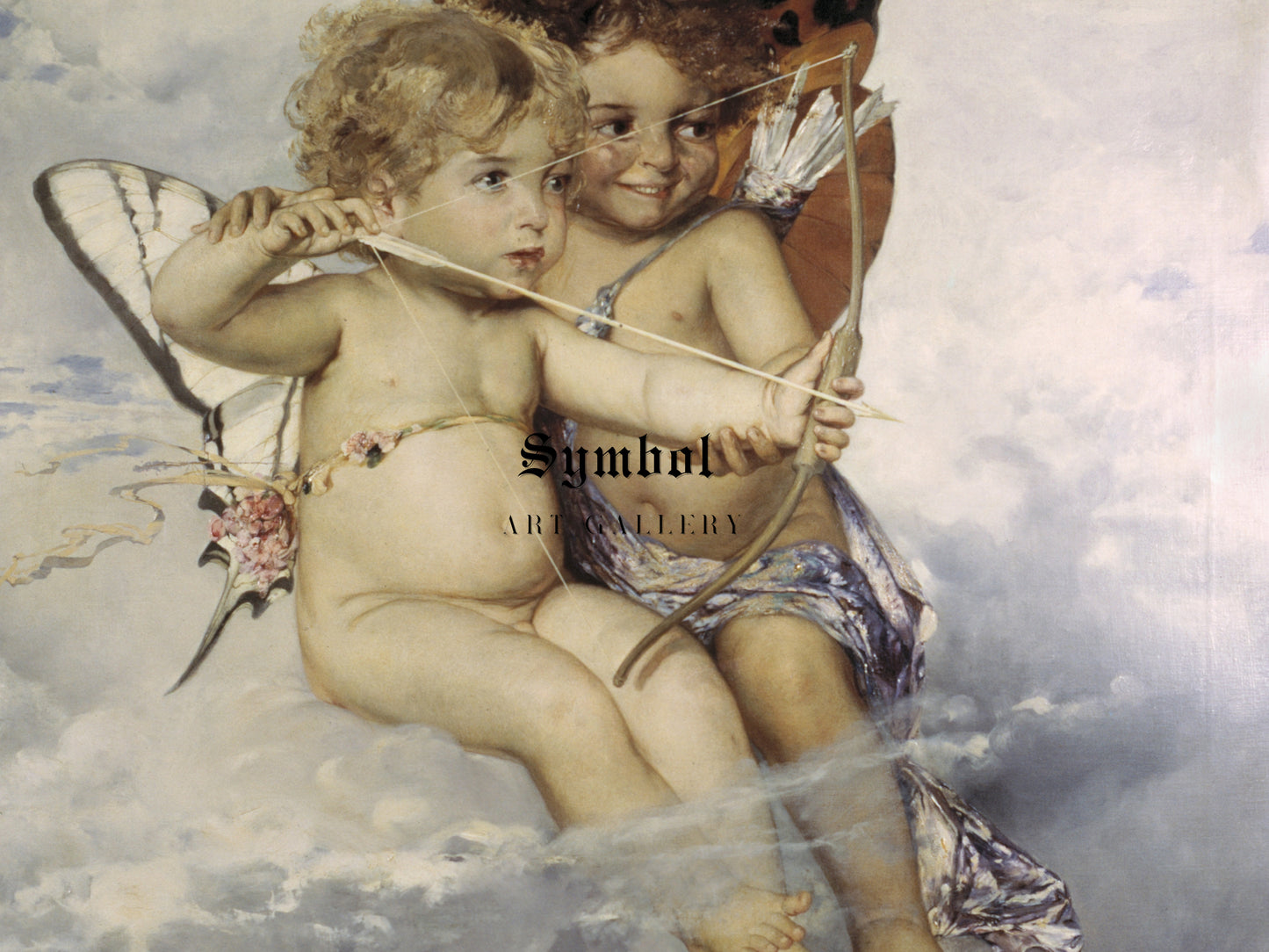 Cupids by Julius Kronberg 1881, Wall Art Print, Fine Art Reproduction, Museum Quality Decor, Poster