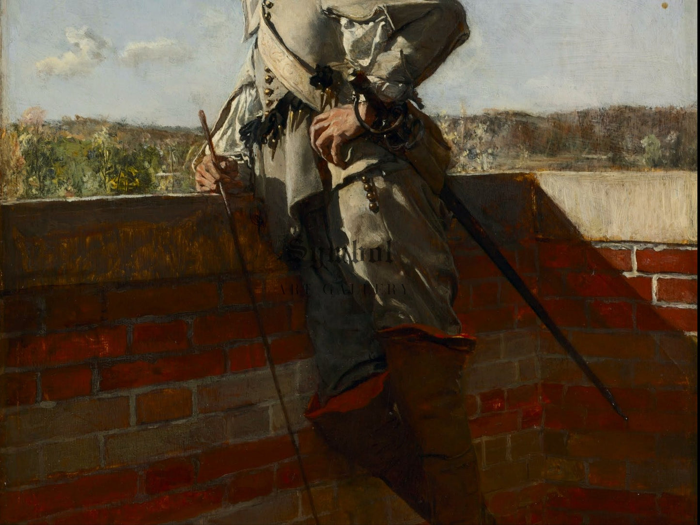 On a Terrace by Ernest Meissonier 1867, Wall Art Print, Fine Art Reproduction, Museum Quality Decor, Poster
