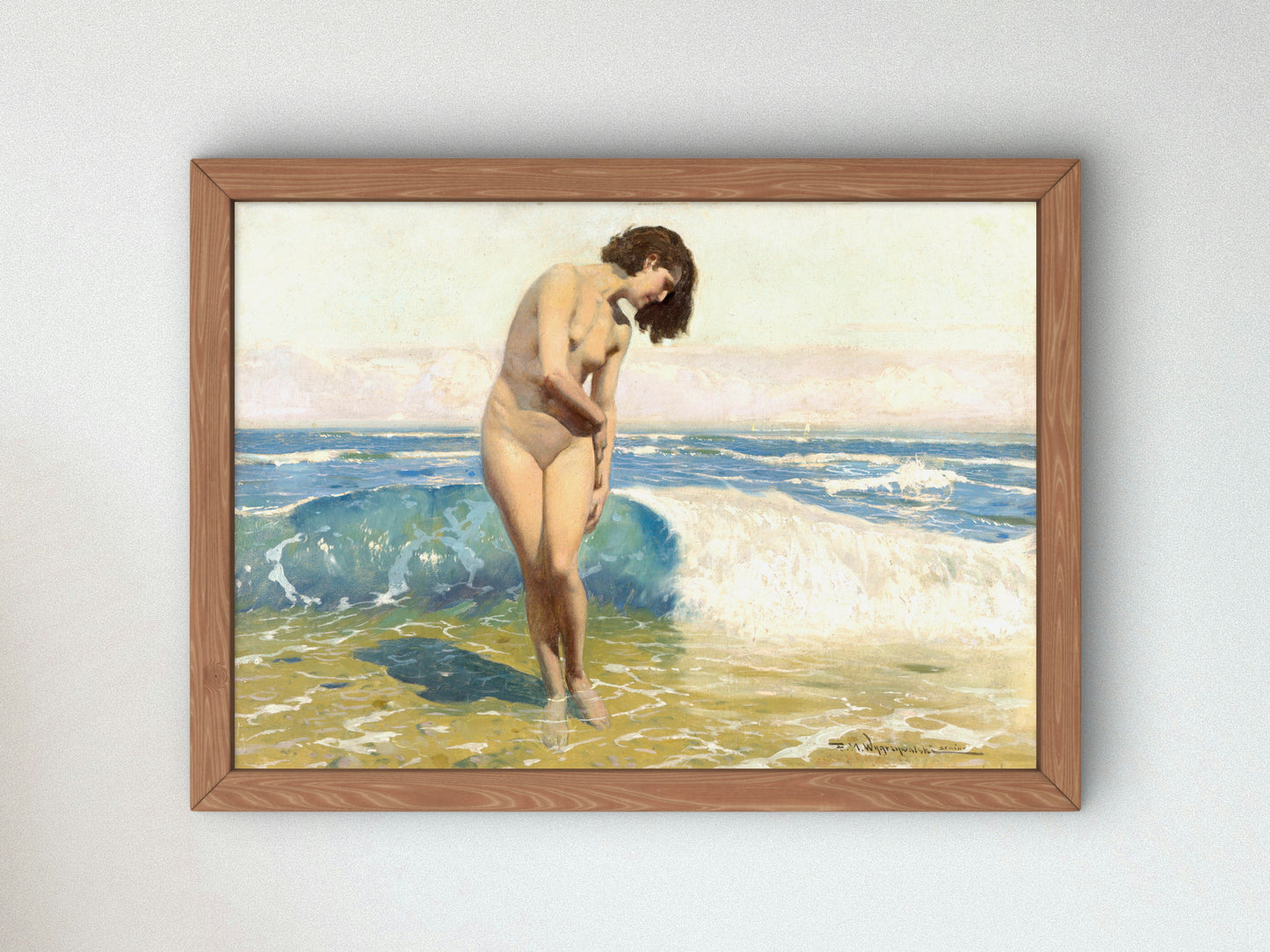 Italian idyll by Feliks Michał Wygrzywalski, Wall Art Print, Fine Art Reproduction, Museum Quality Decor, Poster