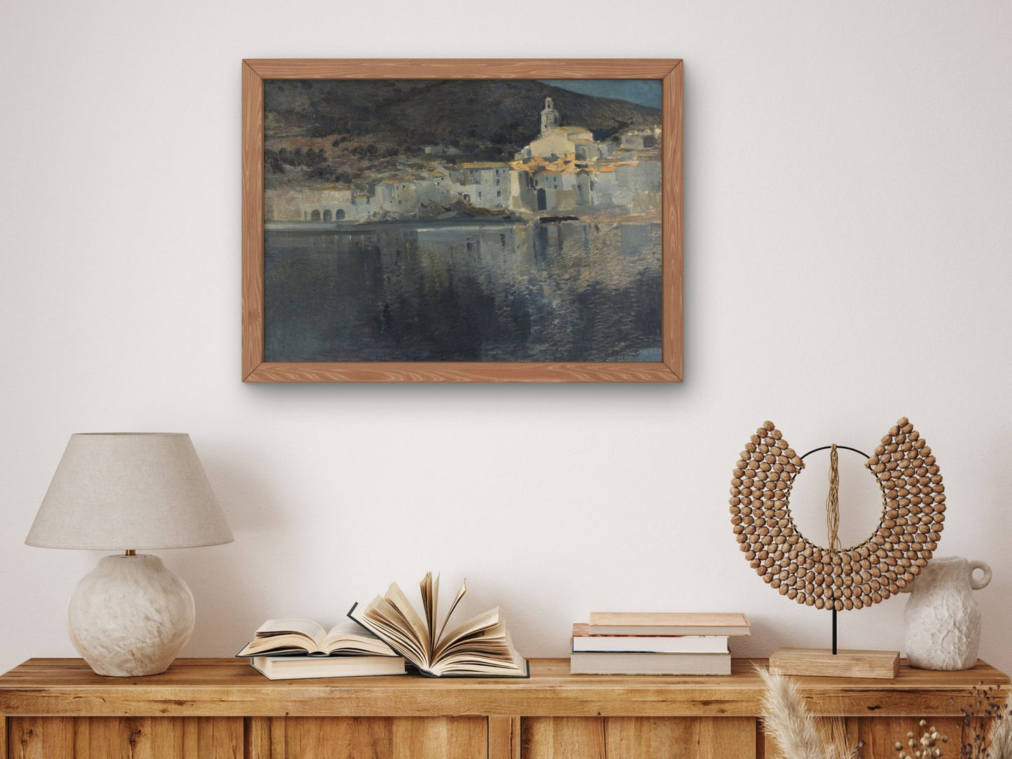 View of Cadaqués by Eliseo Meifrén 1910, Wall Art Print, Fine Art Reproduction, Museum Quality Decor, Poster