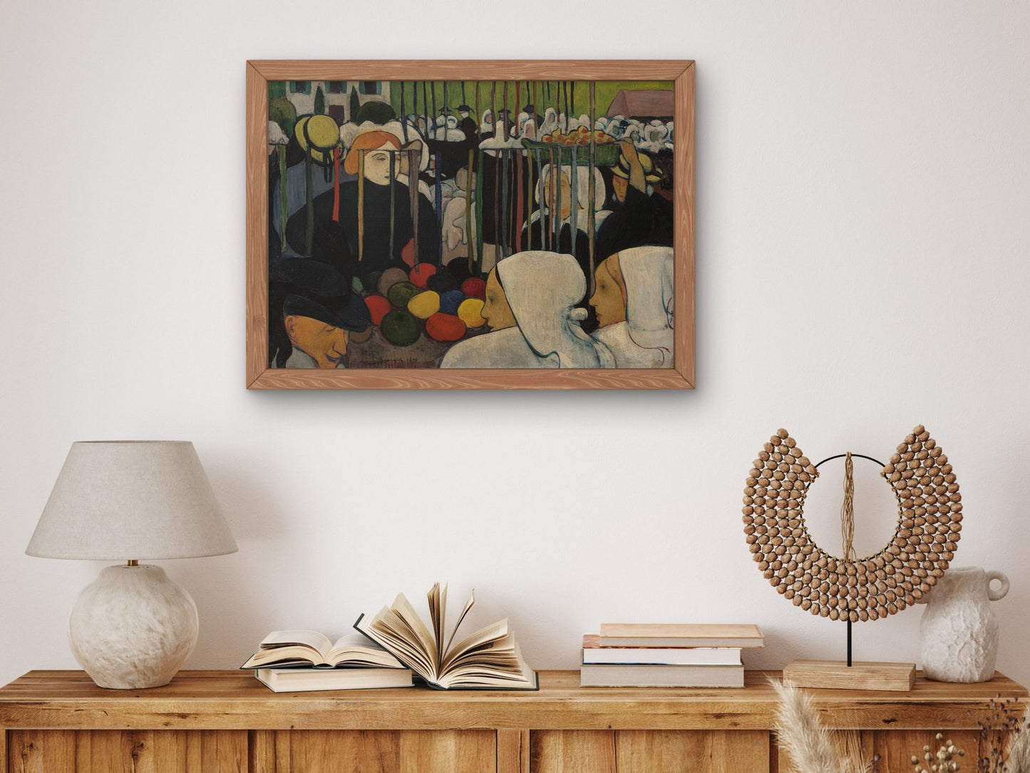 Marché de Pont Aven by Émile Bernard 1888, Wall Art Print, Fine Art Reproduction, Museum Quality Decor, Poster