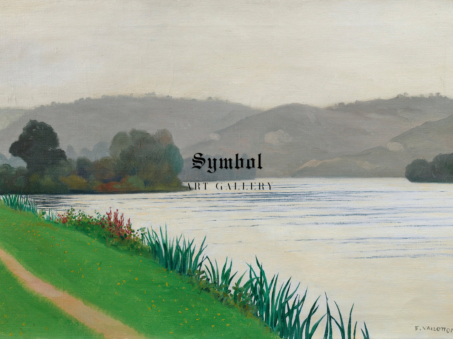 Seine at Tournedos by Félix Vallotton 1922, Wall Art Print, Fine Art Reproduction, Museum Quality Decor, Poster