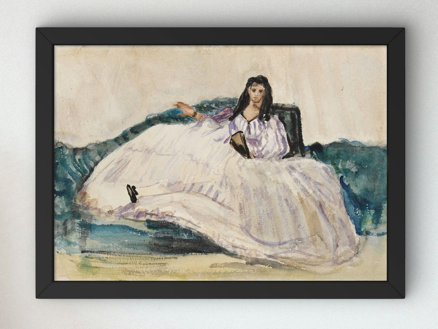 Jeanne Duval by Édouard Manet 1862, Wall Art Print, Fine Art Reproduction, Museum Quality Decor, Poster