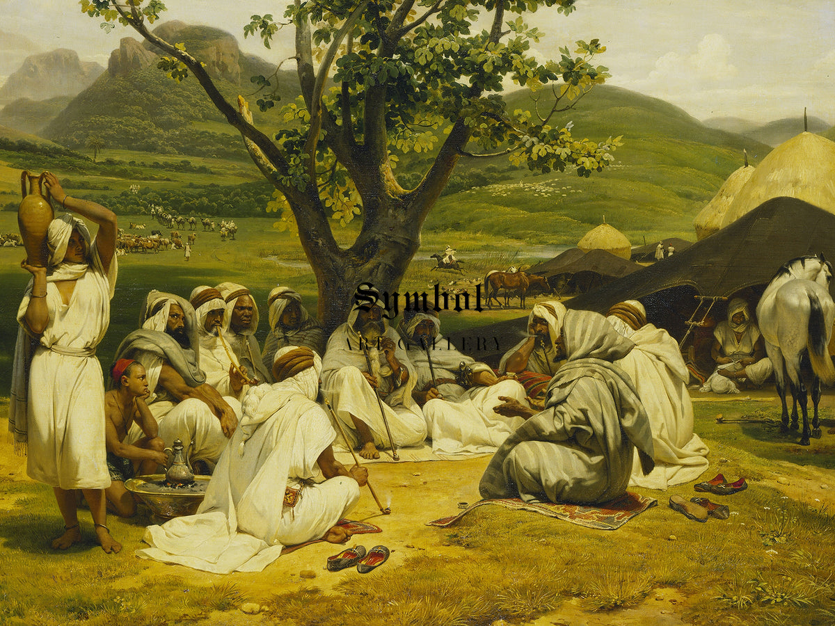 The Arab Tale Teller by Horace Vernet 1833, Wall Art Print, Fine Art Reproduction, Museum Quality Decor, Poster