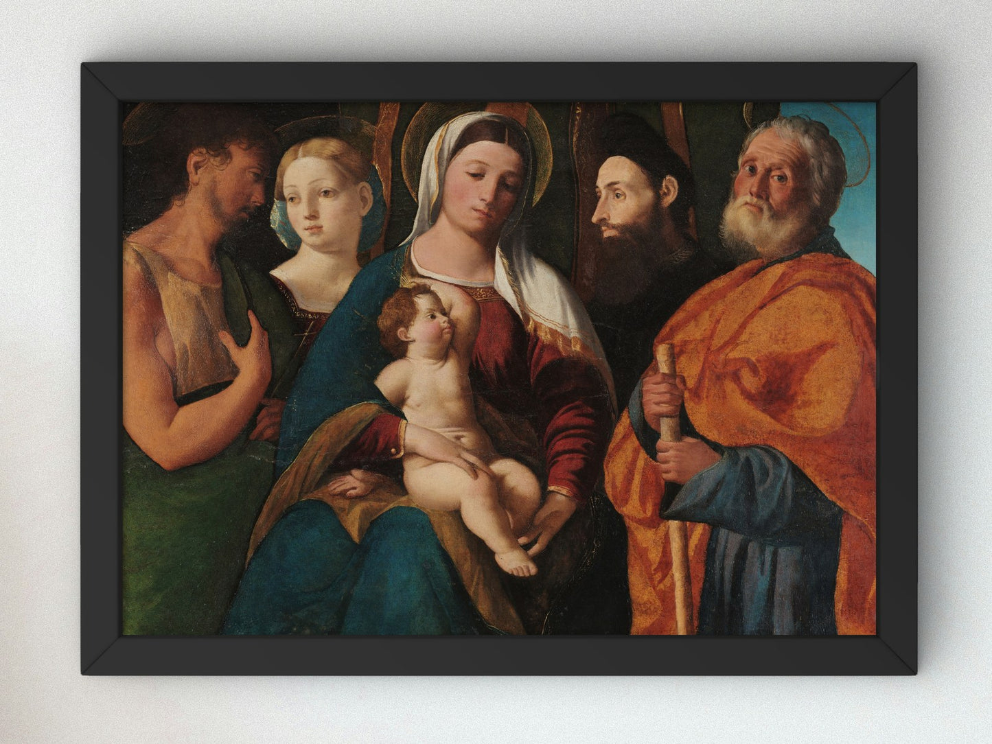 Sacra Conversazione by Dosso Dossi 1520, Wall Art Print, Fine Art Reproduction, Museum Quality Decor, Poster